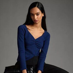 Anthropologie Maeve Sweetheart top (New Blue)